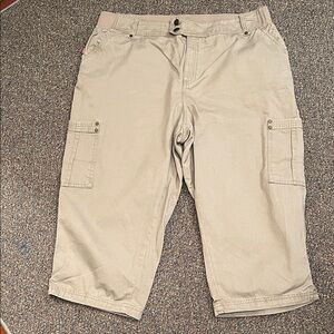 Woman Within Dark Tan Cargo Capris